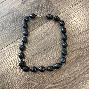 Black beaded necklace